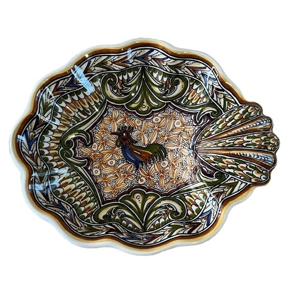 Ceramica Conimbriga Portugal Hand Painter Pottery Small Decorative Plate Rooster - Picture 1 of 5